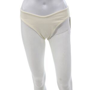 Montce Womens Ivory Bikini Bottoms 90% Nylon Solid Beach Size L